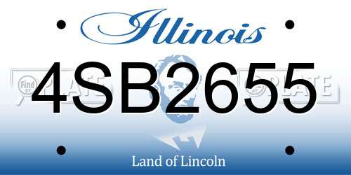 4SB2655 Illinois License Plate