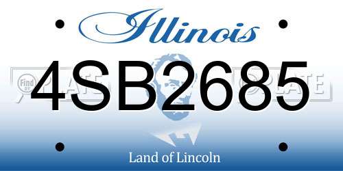 4SB2685 Illinois License Plate