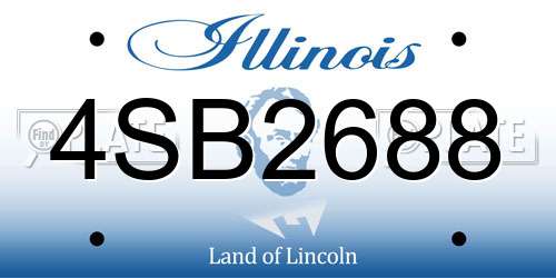 4SB2688 Illinois License Plate