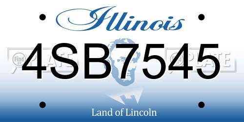 4SB7545 Illinois License Plate
