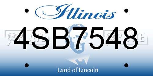 4SB7548 Illinois License Plate