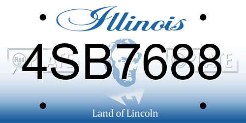 4SB7688 Illinois License Plate