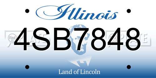 4SB7848 Illinois License Plate