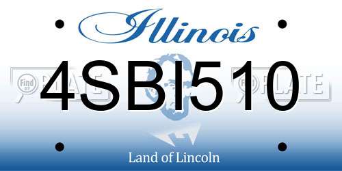 4SBI510 Illinois License Plate