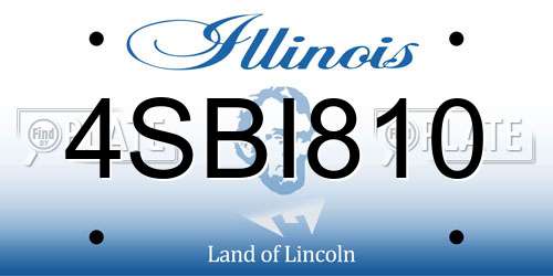 4SBI810 Illinois License Plate