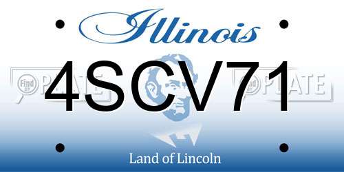 4SCV71 Illinois License Plate