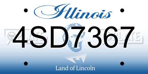 4SD7367 Illinois License Plate