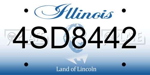 4SD8442 Illinois License Plate