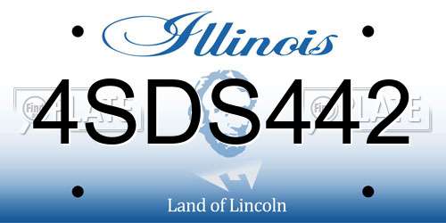 4SDS442 Illinois License Plate