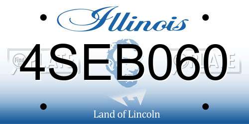 4SEB060 Illinois License Plate