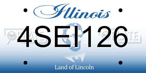 4SEI126 Illinois License Plate
