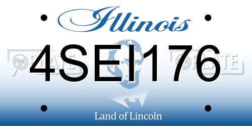 4SEI176 Illinois License Plate