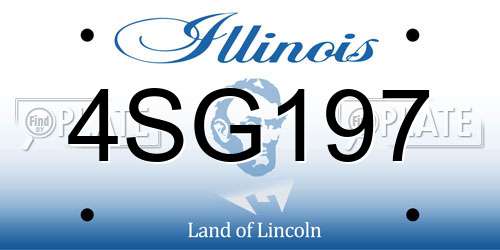 4SG197 Illinois License Plate