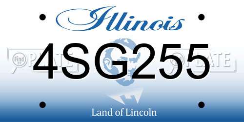 4SG255 Illinois License Plate