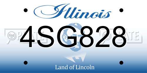 4SG828 Illinois License Plate