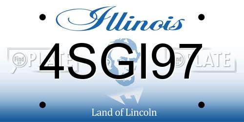 4SGI97 Illinois License Plate