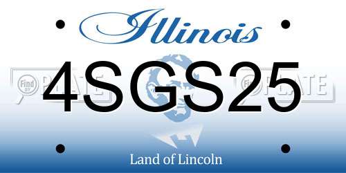 4SGS25 Illinois License Plate