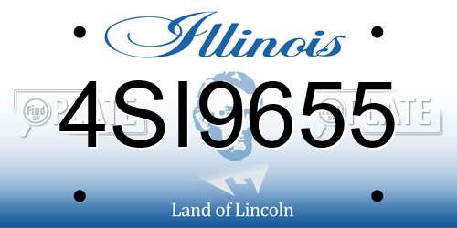 4SI9655 Illinois License Plate