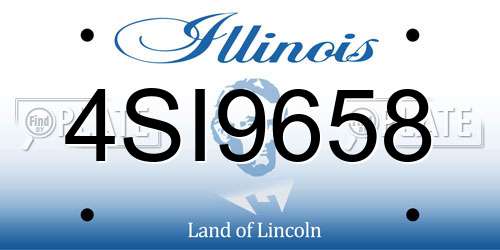 4SI9658 Illinois License Plate