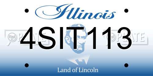 4SIT113 Illinois License Plate