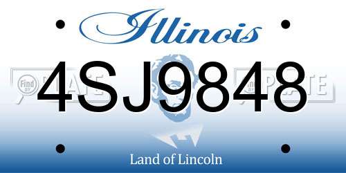 4SJ9848 Illinois License Plate