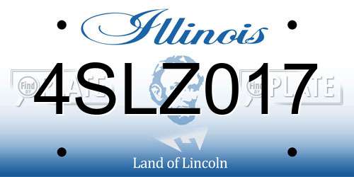 4SLZ017 Illinois License Plate