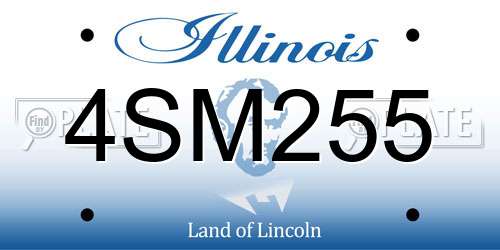 4SM255 Illinois License Plate