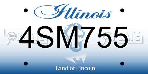 4SM755 Illinois License Plate