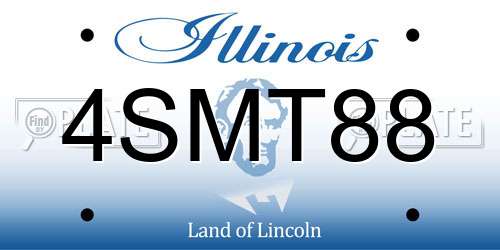 4SMT88 Illinois License Plate