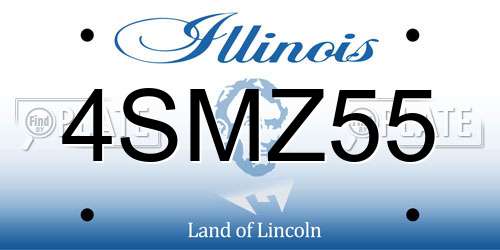 4SMZ55 Illinois License Plate