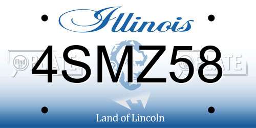 4SMZ58 Illinois License Plate