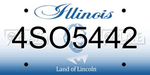 4SO5442 Illinois License Plate