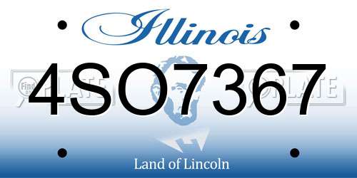 4SO7367 Illinois License Plate