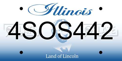 4SOS442 Illinois License Plate