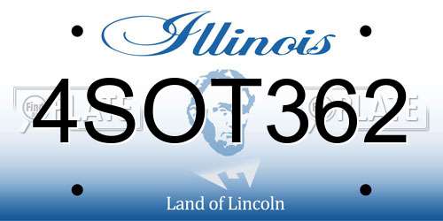 4SOT362 Illinois License Plate