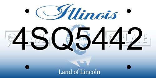 4SQ5442 Illinois License Plate