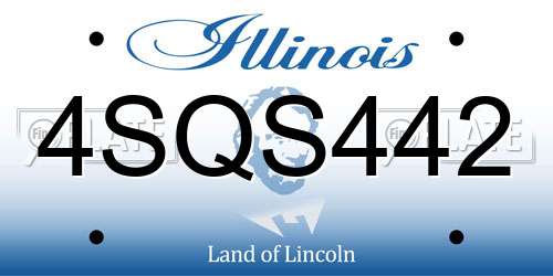 4SQS442 Illinois License Plate