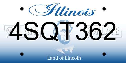 4SQT362 Illinois License Plate