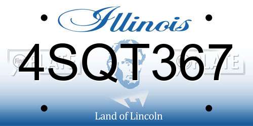 4SQT367 Illinois License Plate