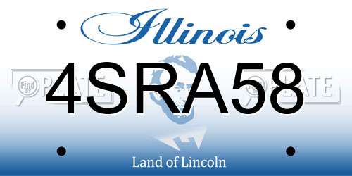 4SRA58 Illinois License Plate