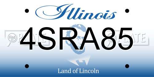 4SRA85 Illinois License Plate