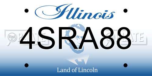 4SRA88 Illinois License Plate