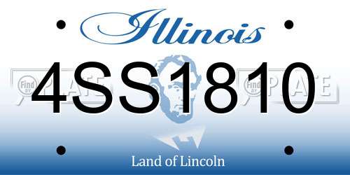 4SS1810 Illinois License Plate