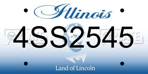 4SS2545 Illinois License Plate