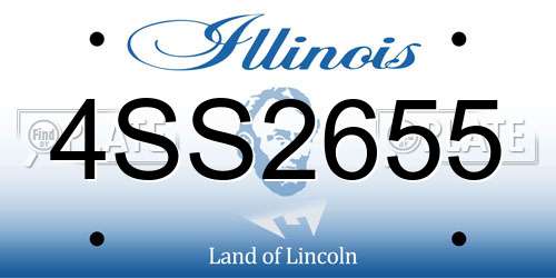 4SS2655 Illinois License Plate