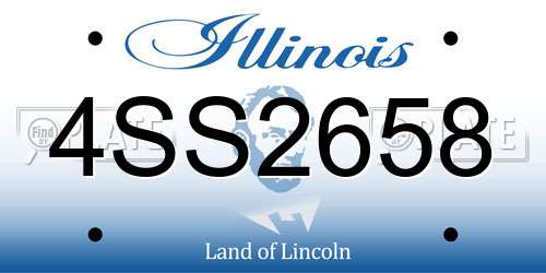 4SS2658 Illinois License Plate