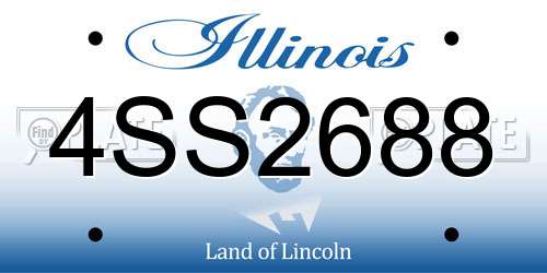 4SS2688 Illinois License Plate