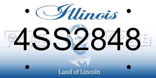4SS2848 Illinois License Plate
