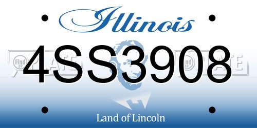 4SS3908 Illinois License Plate