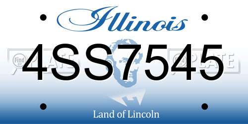 4SS7545 Illinois License Plate